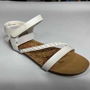 Blowfish Malibu Kids Goya-K Sandals Pearl White Dyecut Size 5